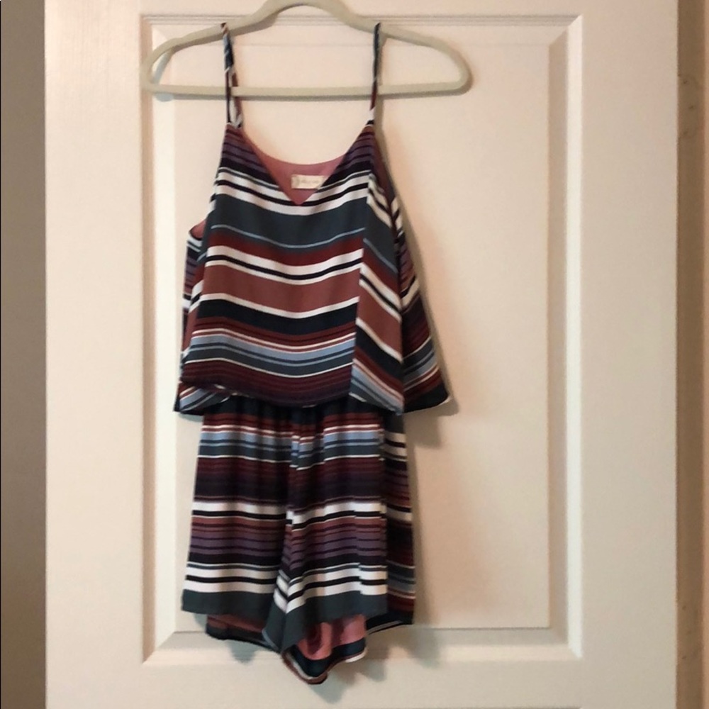 Striped romper size small